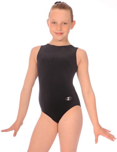 Sleeveless Velour Gymnastics Leotard